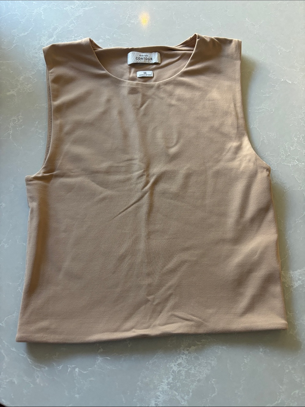 Babaton Contour Sleeveless Shell Top in Taupe